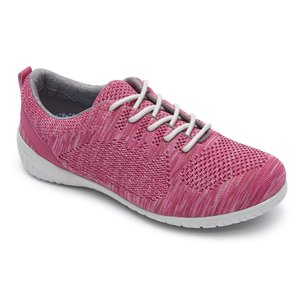 Rockport Womens Sneakers Pink - Raelyn Knit Tie - UK 341-UXJKPQ